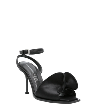 Satin high heel sandals