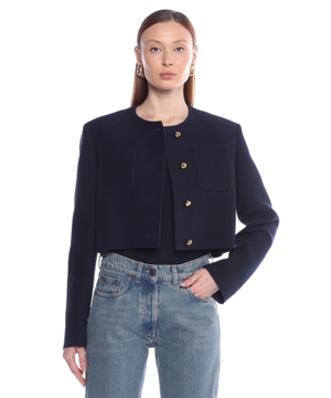 Long-sleeve cropped blazer