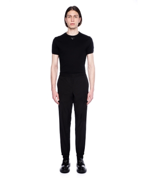 Jogging pants with elastic waist