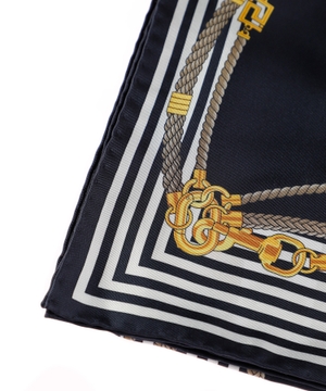 Greca Nautical printed silk scarf