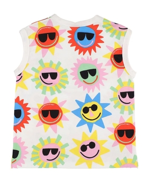 Sleeveless printed top