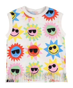 Sleeveless printed top