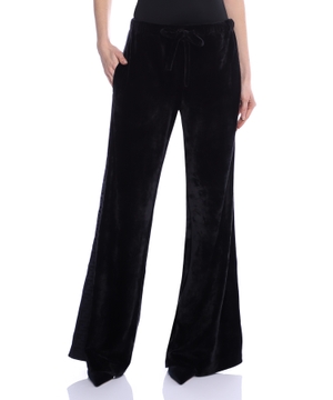 Elastic waist wide-leg pants