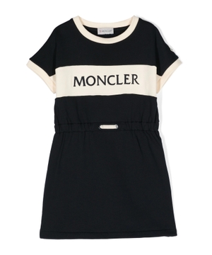 Short sleeve logo embroided dress