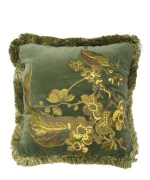 Embroidered decorative pillow