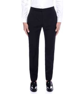 Straight-fit wool trousers