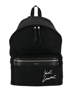 Backpack with embroidered logo