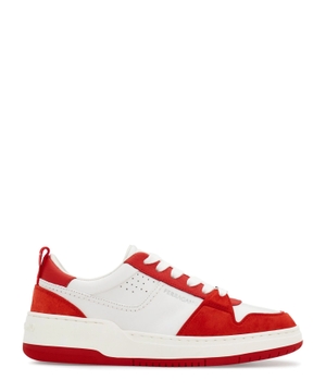 Leather and suede sneakers