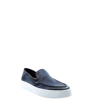 Thick-soled leather loafers