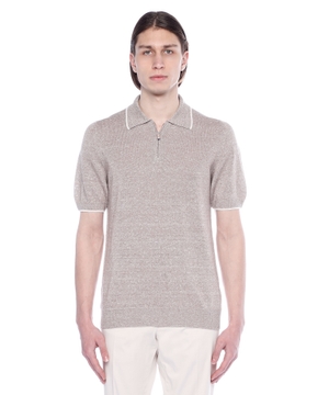 Short sleeve polo with classic collar