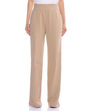 Elastic waisted straight-fit pants