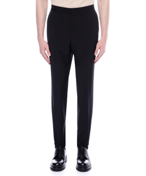 Straight-fit wool trousers