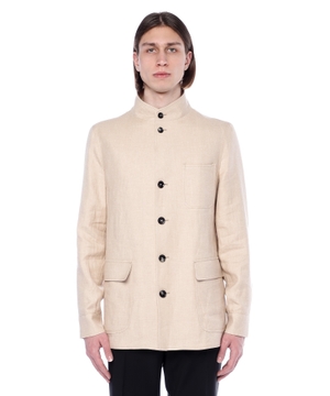 Long sleeve jacket with zip fastening