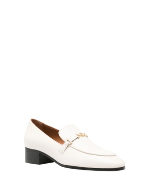 Leather heeled loafers