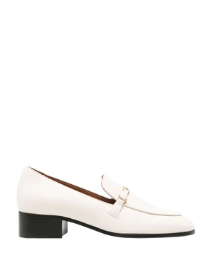 Leather heeled loafers