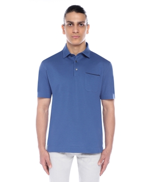 Short sleeve polo with classic collar