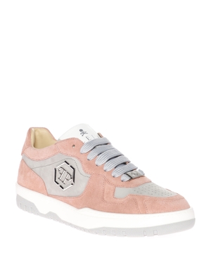 Suede sneakers with logo detail