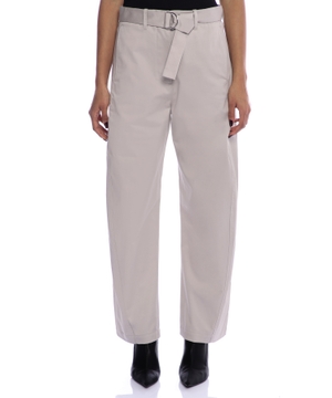 Belted straight-fit pants