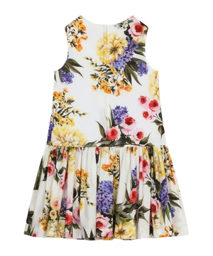 Sleeveless dress with floral print