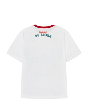 Hawaiian printli qısaqol T-shirt