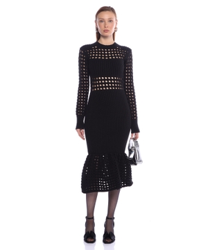 Openwork midi dress