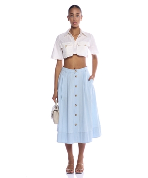 A-line midi skirt