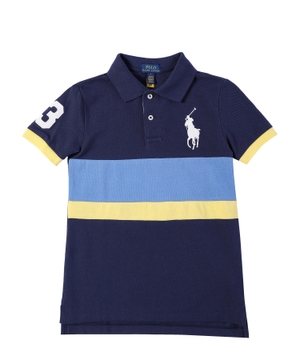 Short sleeve polo with logo embroidery