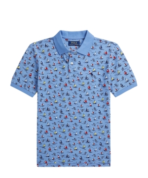 Printed short sleeve polo