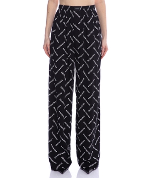 Logo printled wide-leg pants