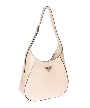 Logo leather shoulder bag