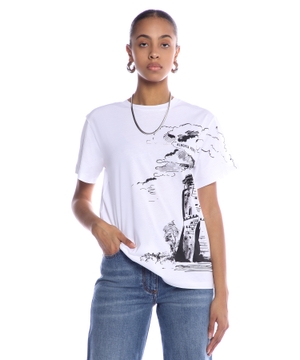 Printed cotton T-shirt