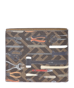Print leather wallet