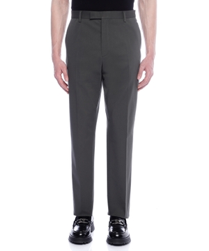 Straight fit trousers with elastic waist