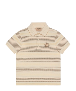 Striped short sleeve polo