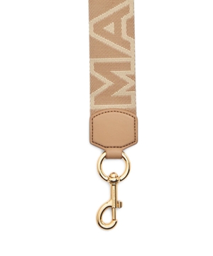 Bag strap with logo lettering