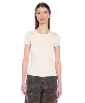 Short sleeve T-shirt with a round neckline