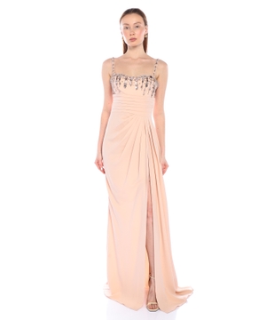 Crystal embellished maxi dress