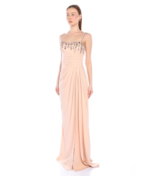 Crystal embellished maxi dress