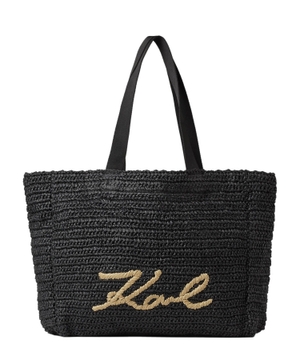 K/signature raffia beach tote bag