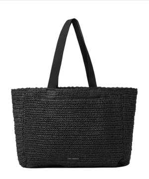 K/signature raffia beach tote bag