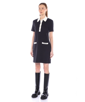 Short sleeve dress with classic collar