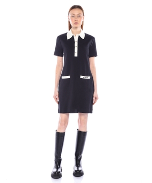 Short sleeve dress with classic collar