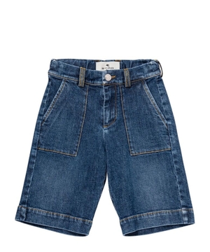 Straight-fit denim shorts