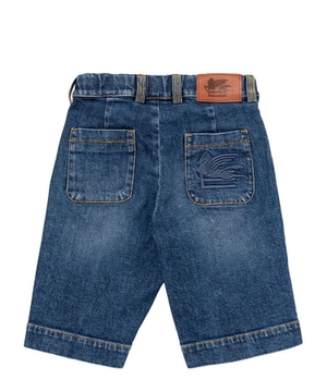 Straight-fit denim shorts