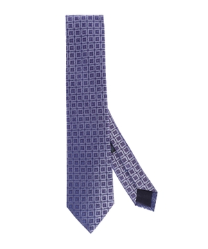 Patterned silk tie