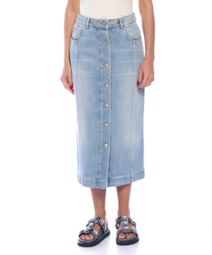 Denim midi ətək