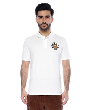 Polo with logo print