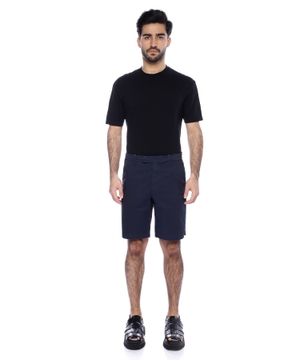 Straight-fit cotton shorts