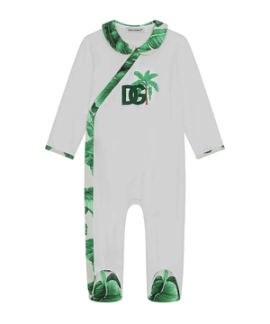 Logo printed babysuit set