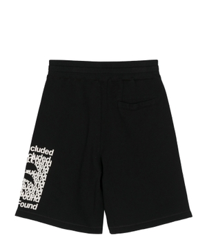 Printed elastic-waist shorts